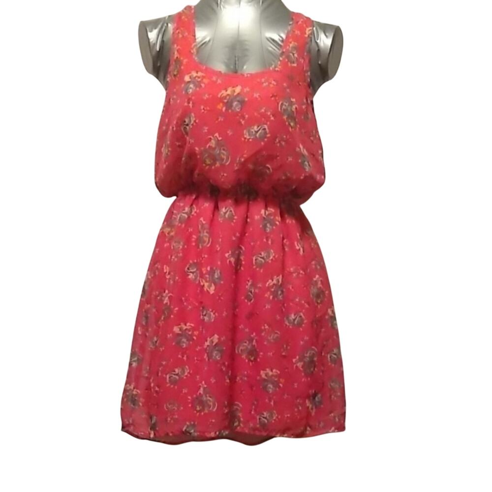 Vanity Size Medium Orange & Blue Racer Back Sun Dress